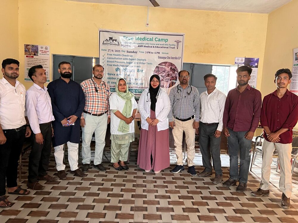 عثمانپور امروہہ میں اے ایم آر میڈیکل اینڈ ایجوکیشنل ٹرسٹ کا فری میڈیکل کیمپ کامیابی سے اختتام پذیر