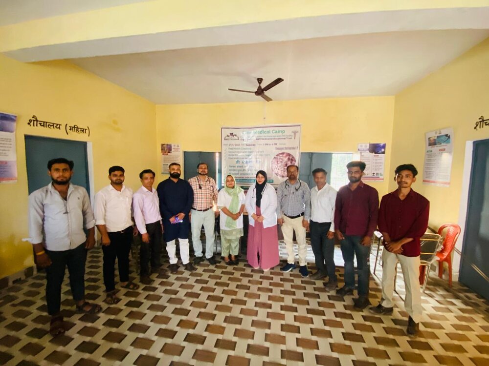 عثمانپور امروہہ میں اے ایم آر میڈیکل اینڈ ایجوکیشنل ٹرسٹ کا فری میڈیکل کیمپ کامیابی سے اختتام پذیر