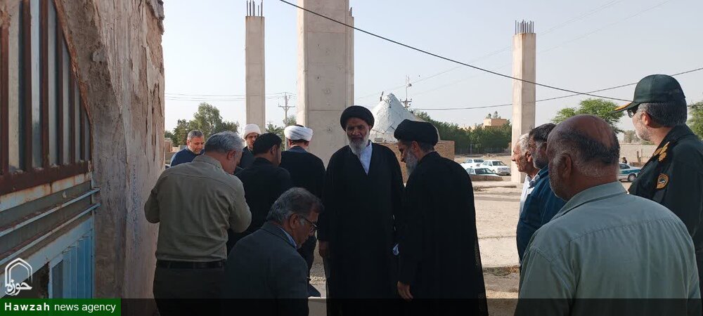 بازدید نماینده ولی فقیه در خوزستان از روند بازسازی امامزاده عبدالله منطقه دِه ملا هندیجان
