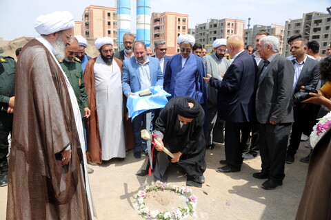 تصاویر/ آیین کلنگ زنی مسجد جامع حضرت زهرا (س)