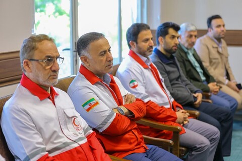 تصاویر | دیدار رئیس جمعیت هلال احمر با نماینده ولی‌فقیه در آذربایجان‌شرقی