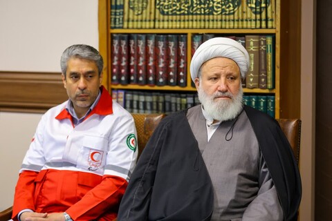 تصاویر | دیدار رئیس جمعیت هلال احمر با نماینده ولی‌فقیه در آذربایجان‌شرقی