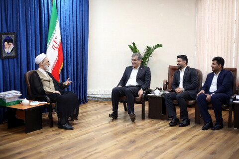 تصاویر/ دیدار مدیرعامل بانک مهر با آیت الله اعرافی