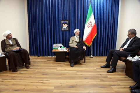 تصاویر/ دیدار مدیرعامل بانک مهر با آیت الله اعرافی