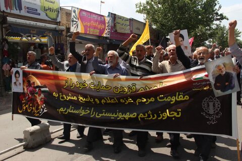 تصاویر/ برگزاری راهپیمایی جمعه‌های خشم در محکومیت جنایات رژیم صهیونیستی در قزوین