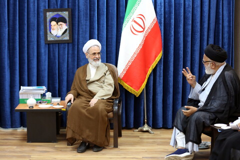 تصاویر/ دیدار جمعی از علمای شیعه هندوستان با آیت الله اعرافی