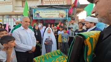 فیلم| استقبال از خدام رضوی در شهر بادوله