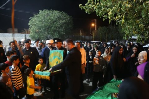 تصاویر/ استقبال از خدام رضوی در روستای تلخو شهرستان دشتی