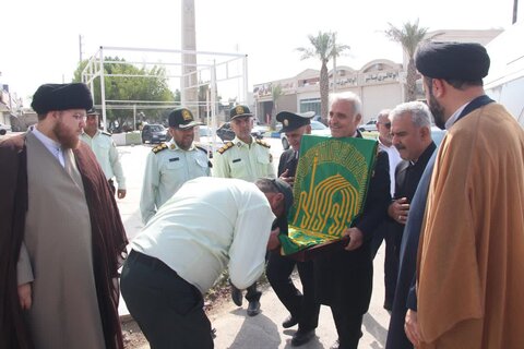 تصاویر/ کاروان زیر سایه خورشید در جمع سبزپوشان نیروی انتظامی