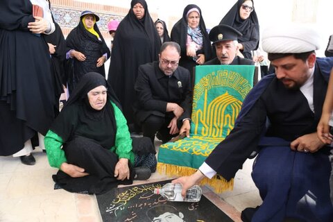 تصاویر/ حضور خادمان رضوی در امامزاده سید حبیب الله شهر ریز