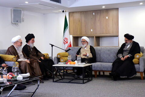 تصاویر/ دیدار مهمانان بین‌المللی همایش یکصدمین سالگشت بازتأسیس حوزه علمیه قم با آیت‌الله شب زنده دار