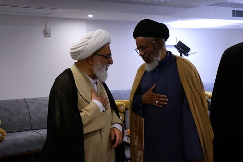 تصاویر/ دیدار مهمانان بین‌المللی همایش یکصدمین سالگشت بازتأسیس حوزه علمیه قم با آیت‌الله شب زنده دار