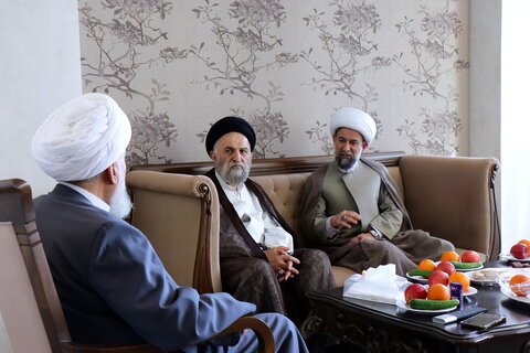 تصاویر/ دیدار مهمانان بین‌المللی همایش یکصدمین سالگشت بازتأسیس حوزه علمیه قم با آیت‌الله غروی