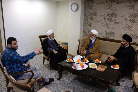 تصاویر/ دیدار مهمانان بین‌المللی همایش یکصدمین سالگشت بازتأسیس حوزه علمیه قم با آیت‌الله غروی