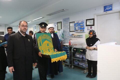 تصاویر/ حضور خدام رضوی در بیمارستان توحید جم