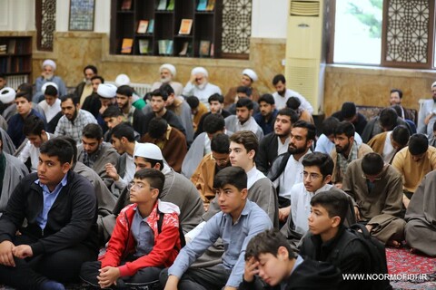تصاویر/ درس اخلاق آیت الله نورمفیدی در نمازخانه مدرسه علمیه امام خمینی(ره) گرگان