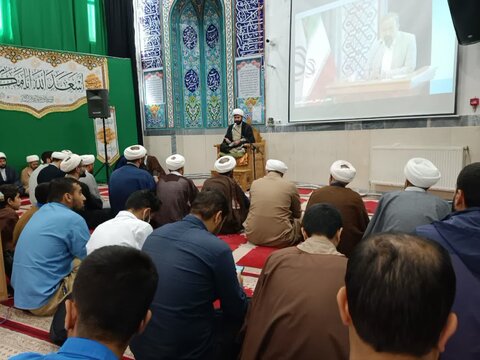تصاویر برگزاری مراسم بازتاسیس حوزه علمیه قم در نورآباد