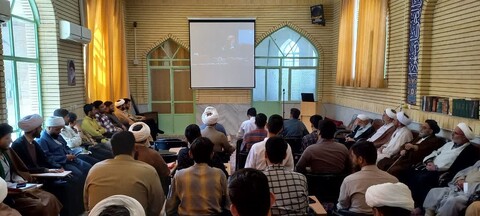 تصاویر/ همایش یکصد سالگی حوزه علمیه قم به صورت وبیناری در مدارس علمیه استان سمنان