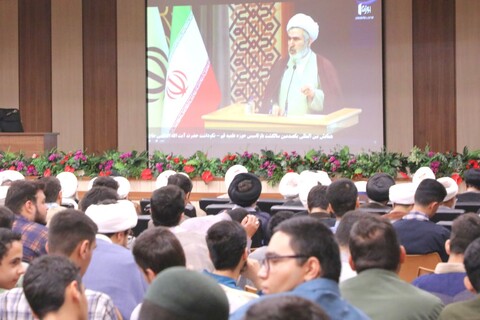 مراسم برخط یکصدمین سالگشت بازتأسیس حوزه علمیه قم در مدرسه علمیه مدینة العلم کاظمیه