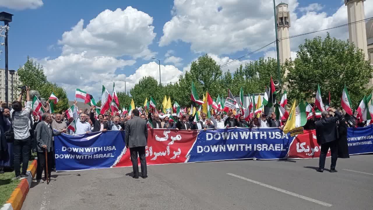 راهپیمایی جمعه‌های خشم و انزجار در زنجان برگزار شد