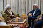 بالصور/ الأمين العام للعتبة العلوية المقدسة يلتقي المرجع الديني سماحة الشيخ جوادي الآملي