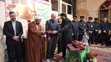 تصاویر / مراسم تجلیل از خادمین آستان مقدس امامزاده موسی و علی شهرستان سراب
