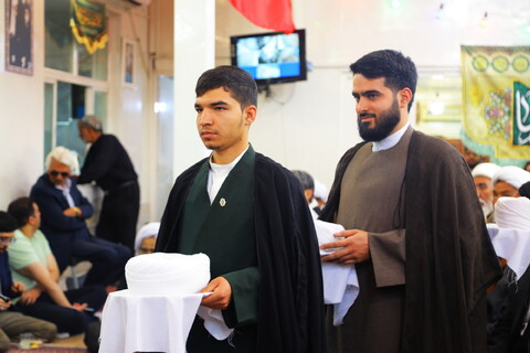تصاویر / مراسم عمامه گذاری طلاب توسط آیت الله فاضل لنکرانی در روز میلاد امام رضا (ع)
