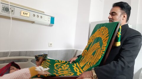 تصاویر/ حضورکاروان زیرسایه خورشیدبیمارستان شهید بهشتی کاشان