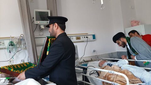 تصاویر/ حضورکاروان زیرسایه خورشیدبیمارستان شهید بهشتی کاشان