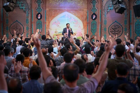 تصاویر|مراسم جشن میلاد حضرت ثامن الحجج در هیئت فدائیان حسین