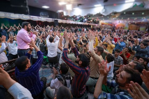 تصاویر|مراسم جشن میلاد حضرت ثامن الحجج در هیئت فدائیان حسین