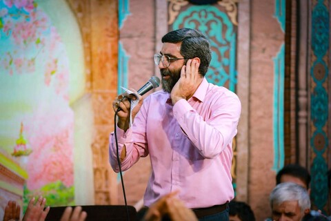 تصاویر|مراسم جشن میلاد حضرت ثامن الحجج در هیئت فدائیان حسین