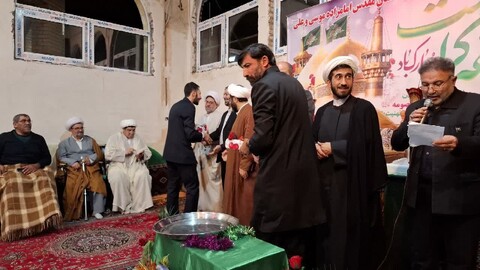 تصاویر / مراسم تجلیل از خادمین آستان مقدس امامزاده موسی و علی شهرستان سراب