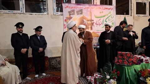 تصاویر / مراسم تجلیل از خادمین آستان مقدس امامزاده موسی و علی شهرستان سراب