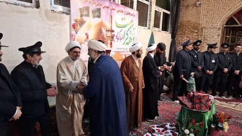 تصاویر / مراسم تجلیل از خادمین آستان مقدس امامزاده موسی و علی شهرستان سراب