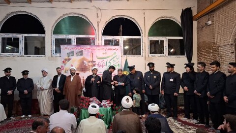 تصاویر / مراسم تجلیل از خادمین آستان مقدس امامزاده موسی و علی شهرستان سراب