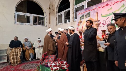 تصاویر / مراسم تجلیل از خادمین آستان مقدس امامزاده موسی و علی شهرستان سراب