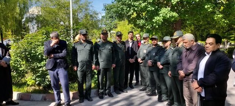 تصاویر/ مراسم غبار روبی و عطر افشانی مزار شهداء شهر اسکو