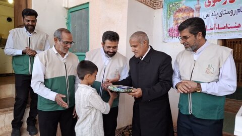 تصاویر/افتتاح کانون خدمت رضوی حب الرضا(ع) روستای تاریخی پنداس