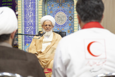 دیدار آیت الله ناصری با اعضای جمعیت هلال احمر یزد