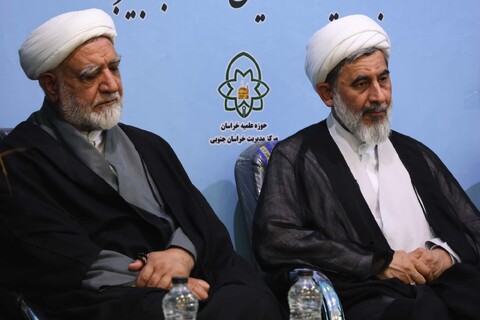دیدار جمعی از شورای عالی حوزه علمیه خراسان با روحانیون و مبلغین بیرجند