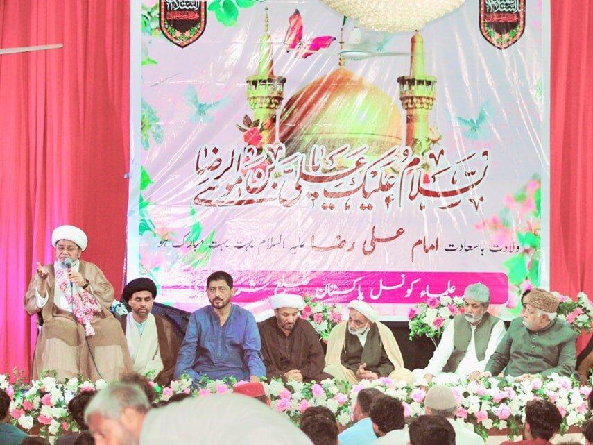 علامہ شبیر حسن میثمی کی کراچی میں جشن میلاد امام رضا (ع) میں خصوصی شرکت اور خطاب