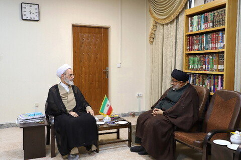 Imágenes / Encuentro del Huyyatul Islam wal Muslimeen Sayyed Aftab Haider, uno de los eruditos de Sudáfrica con el Ayatolá A'rafi