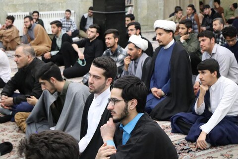 تصاویر/ جلسه سخنرانی  سعید عزیزی در حوزه علمیه بناب