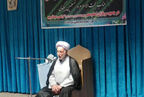 تصاویر/ حضور رئیس دادگاه ویژه روحانیت غرب کشور در مدرسه علمیه امام صادق (ع) قروه