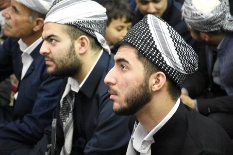 تصاویر/ آیین عمامه گذاری سنتی طلاب اهل سنت حجره امام شافعی روستا بند ارومیه