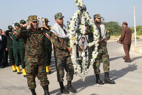 تصاویر/ استقبال از پیکر مطهر شهید جوهرزاده در بوشهر