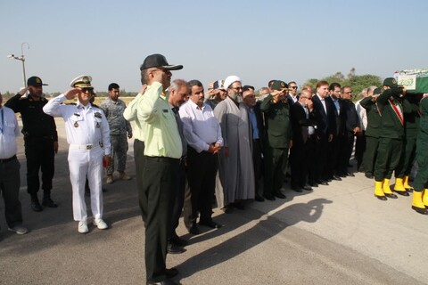 تصاویر/ استقبال از پیکر مطهر شهید جوهرزاده در بوشهر