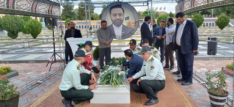 تصاویر/ مراسم گرامیداشت سالگرد شهادت شهدای خدمت در گلشن زهرا مراغه