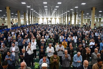 تصاویر/ آئین عبادی سیاسی نمازجمعه خوی